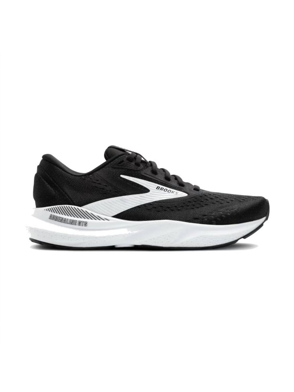 Brooks Women's Adrenaline GTS 24 Running Sneakers in Black & White Size 10